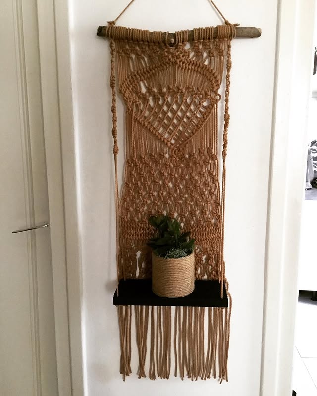 Macramé étagère plante
