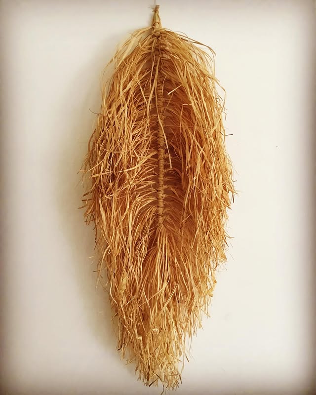 Tenture raphia frange