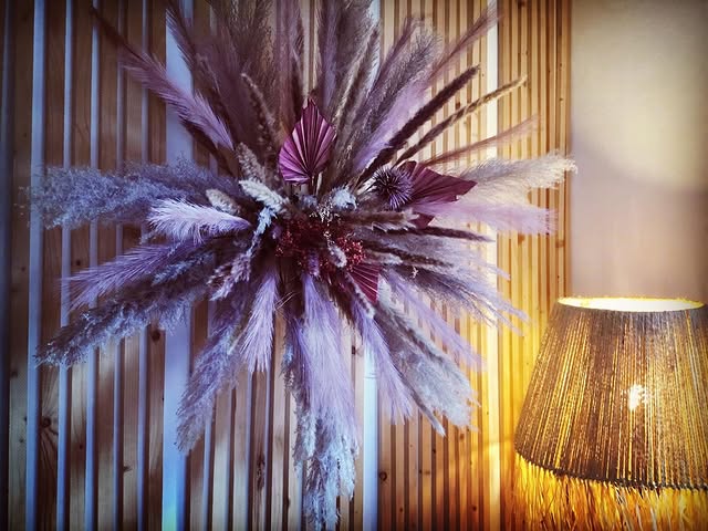 Couronne fleurs séchées lavande